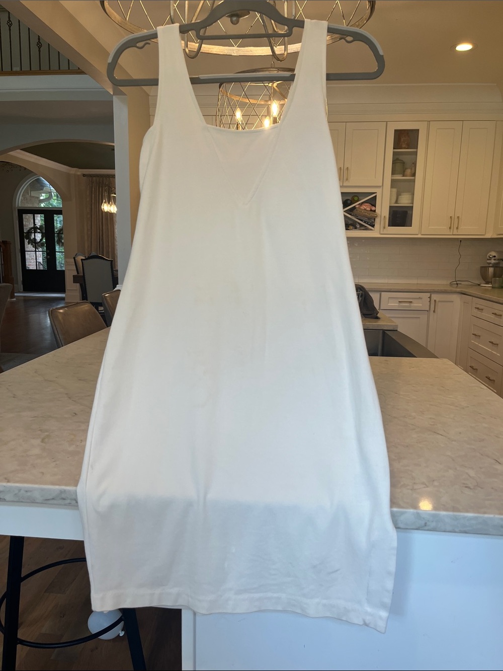 DKNY Classic Summer Vanilla White Sheath Dress